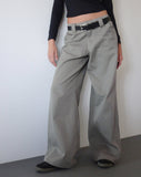 Image of Kaomy Wide Leg Trouser in Slate Green