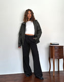 Image of Hondra Trousers in Pinstripe Black