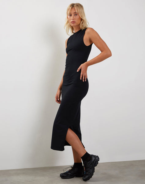 Image of Gelena Midi dress in Black