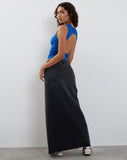 Image of Gelsho Ribbed Open Back Tank Top in Cobalt