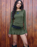 Image of Gillian Long Sleeve Mini Dress in Slinky Grey