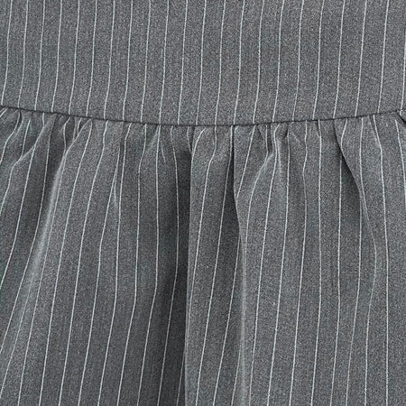 Raffita Mini Skirt in Pinstripe Grey