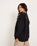 image of Glo Sweatshirt in Black with 'Dystopia' Motif