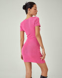 image of MOTEL X JACQUIE Goji Bodycon Dress in Magenta