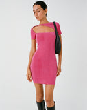 image of MOTEL X JACQUIE Goji Bodycon Dress in Magenta