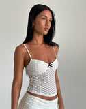 Image of Grafika Cami Top in Ivory Heart Lace