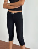 Image of Asih Capri Trousers in Black Heart Lace