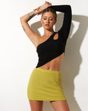 image of Guida Mini Skirt in Bubble Olive Oil