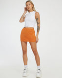 image of Guida Mini Skirt in Mixed Animal Flock Orange