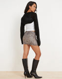 image of Guida Printed Mini Skirt in Sandstorm Tonal Print