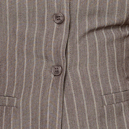 Ganita Vest in Pinstripe Brown