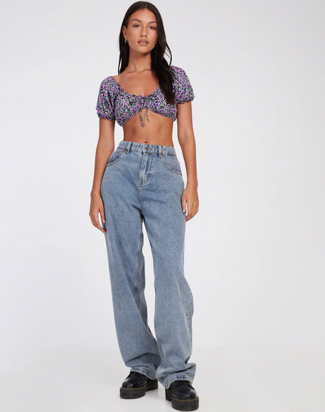 image of Haenji Crop Top in Lilac Blossom