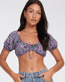 image of Haenji Crop Top in Lilac Blossom