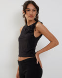 Image of Hagne Vest Top in Black