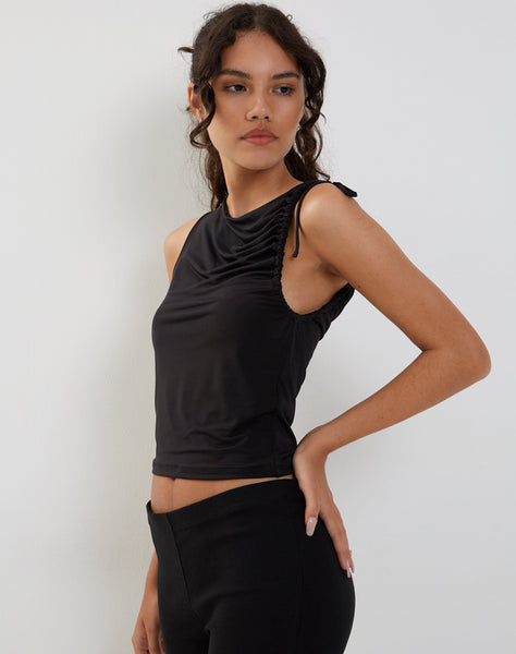 Image of Hagne Vest Top in Black