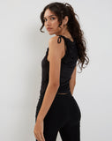 Image of Hagne Vest Top in Black