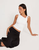 Image of Hagne Crop Vest Top in Off White