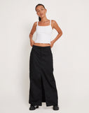 Image of Haisley Cargo Maxi Skirt in Black