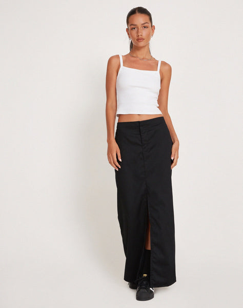 Image of Haisley Cargo Maxi Skirt in Black