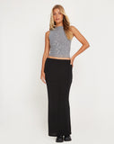 image of Hala Vest Top in Mesh Glitter Dot Frost Gray