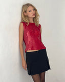 Image of Hala Vest Top in Sequin Red