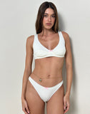 Image of Halai Underwire Bra in Pointelle Ivory with Bow
