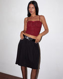 Image of Hali Lace Cami Top in Maroon