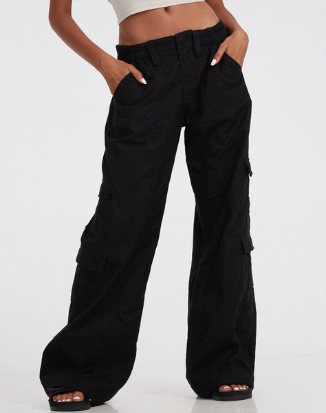 image of Hansa Cargo Trouser in Rami Black