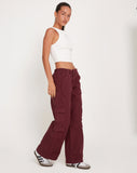 Images of Hansa Cargo Trouser in Burgundy