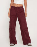 Images of Hansa Cargo Trouser in Burgundy