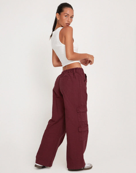 Images of Hansa Cargo Trouser in Burgundy