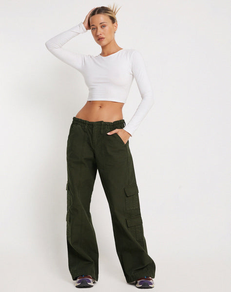 Image of Hansa Cargo Trouser in Dark Olive