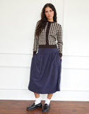 Image of Kiranila Midi Skirt in Baby Cord Ink Blue