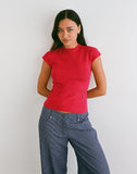 Image of Hanuva Top in Knit Red