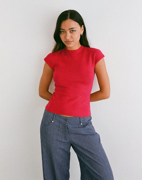 Image of Hanuva Top in Knit Red