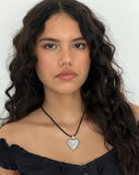 Image of Harley Cord Heart Locket Necklace by Gemini Jewels