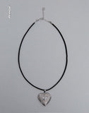 Image of Harley Cord Heart Locket Necklace by Gemini Jewels