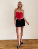 Image of Harlyn Bandeau Top in Slinky Red