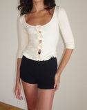 Image of Harpan Rosette Top in Ivory