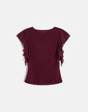 Image of Harsya Top in Flock Mini Leopard Plum