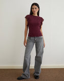Image of Harsya Top in Flock Mini Leopard Plum