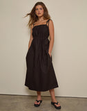 Image of Haruko Midi Dress in Bitter Chocolate