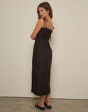 Image of Haruko Midi Dress in Bitter Chocolate