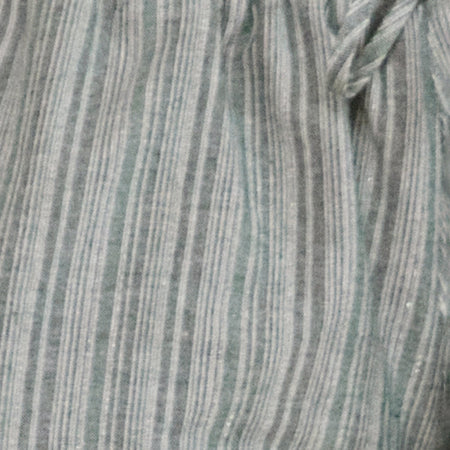 Wasic Wide Leg Trouser in Green and White Stripe