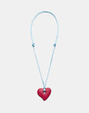 Image of Heart Necklace in Resin Red