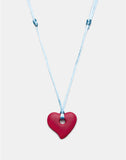 Image of Heart Necklace in Resin Red