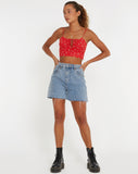 image of Hema Crop Top in Paisley Fun Red