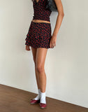 Image of Camigi Mini Skirt in Strawberry Polka Black