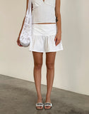 Image of Raffita Mini Skirt in Poplin White