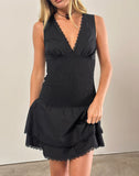Image of Hevosia Ruched Mini Dress in Black